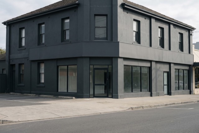 A small classic bank building