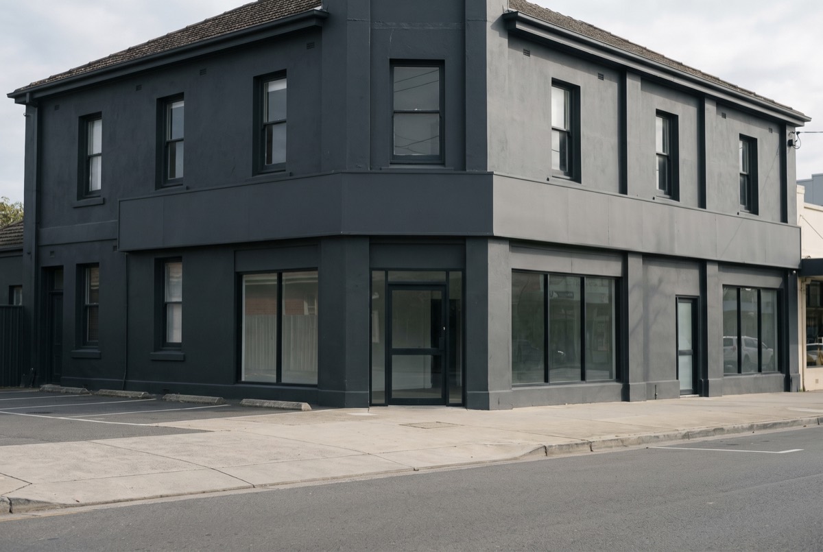 A small classic bank building